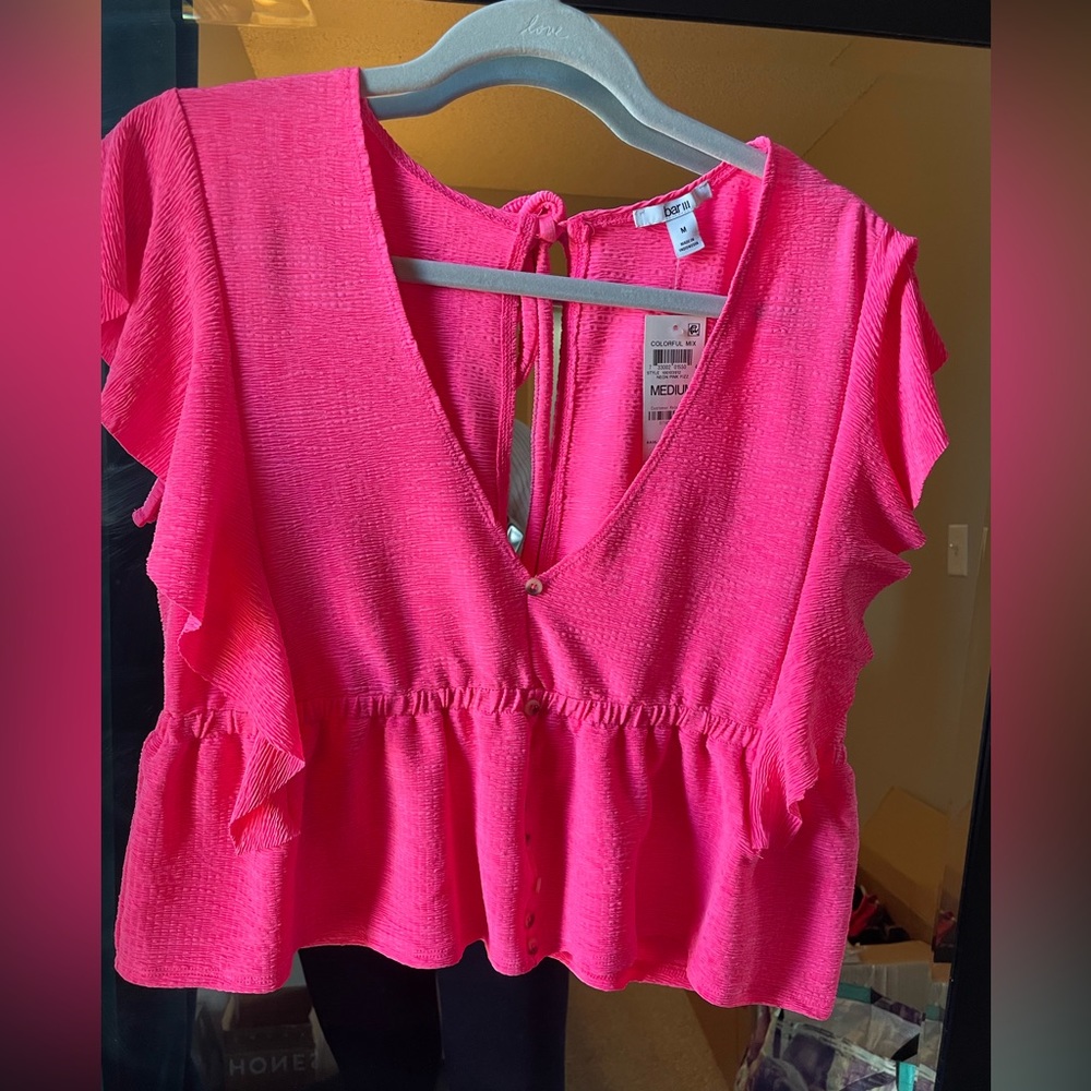 Bar III pink crop top